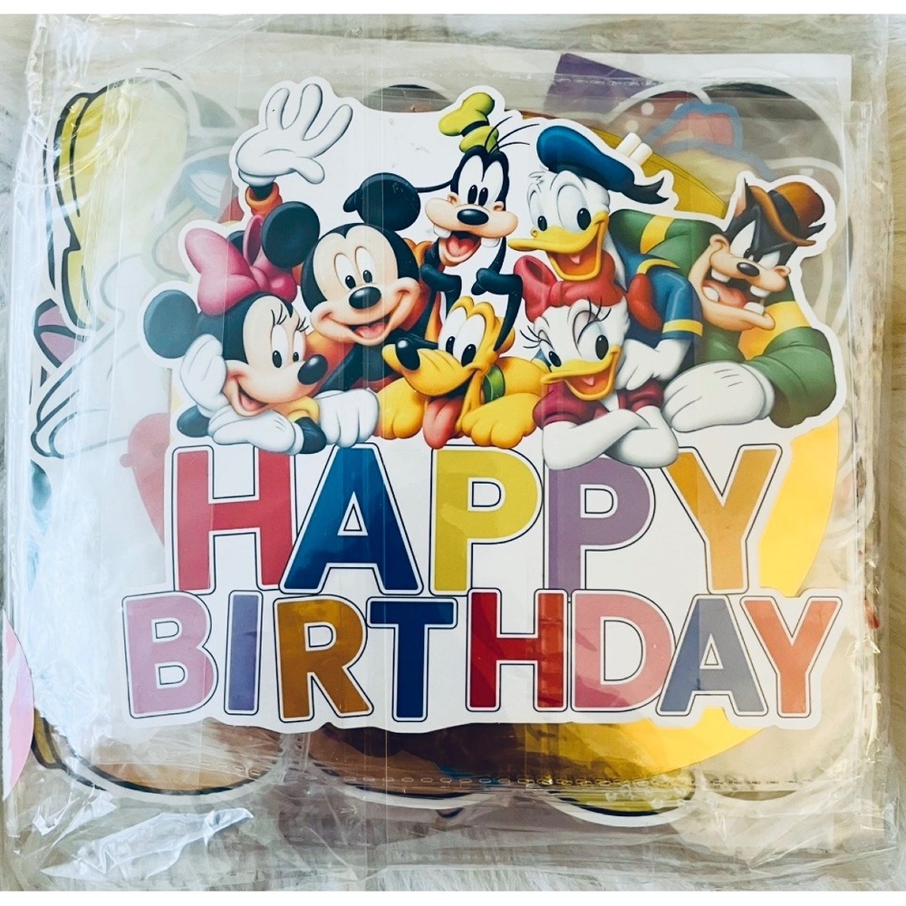 NEW Mickey Mouse Happy‎ Birthday Party Decorations Cake Topper Set